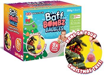 Baff Bombz Christmas Bauble 8 Pack Bath Bomb