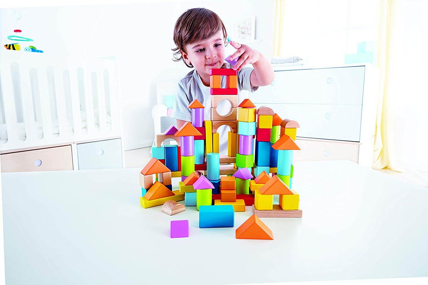 Wooden Beech Building Blocks Multicolor Hape