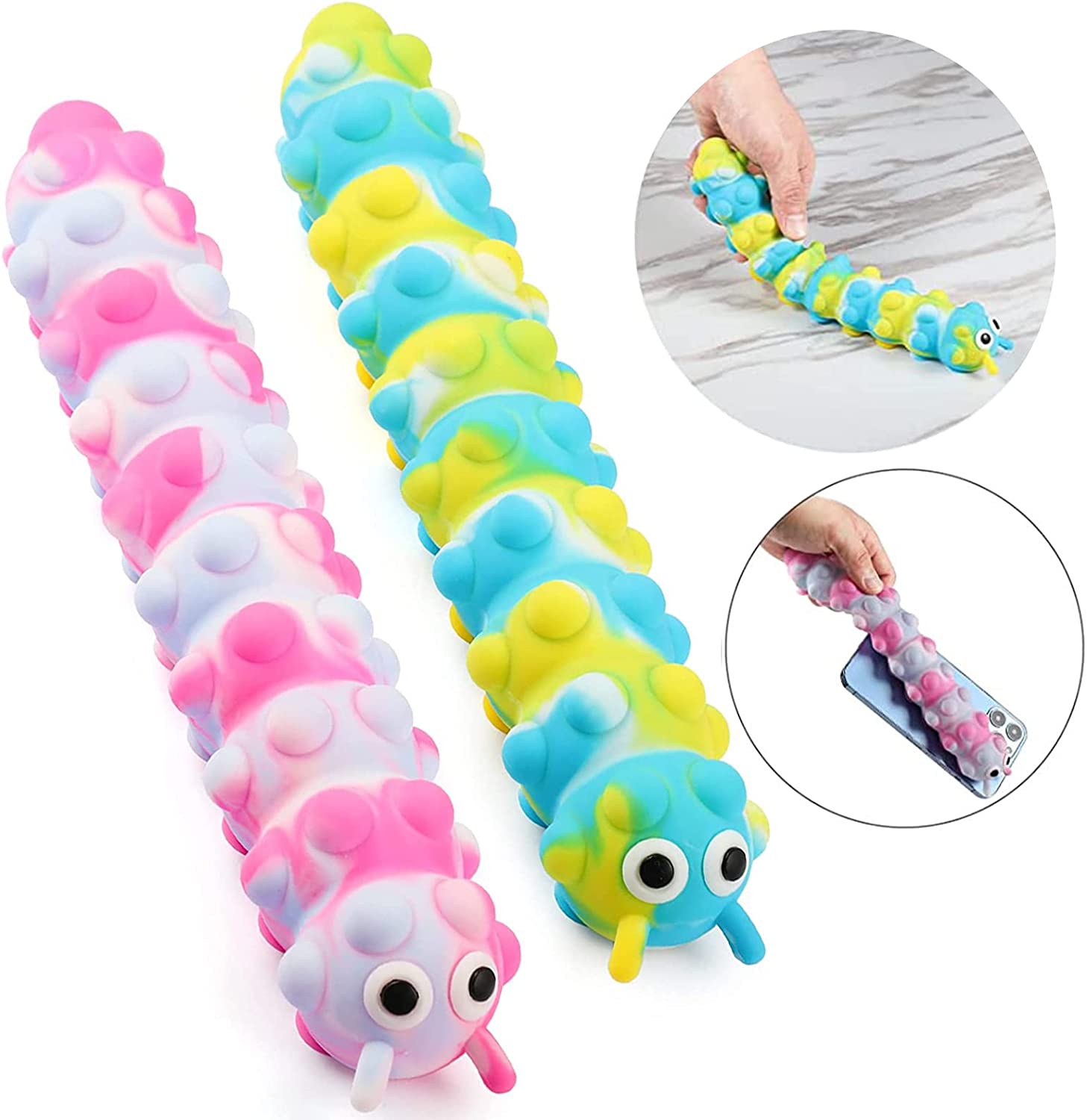 Push Pop Suction Caterpillar with Light