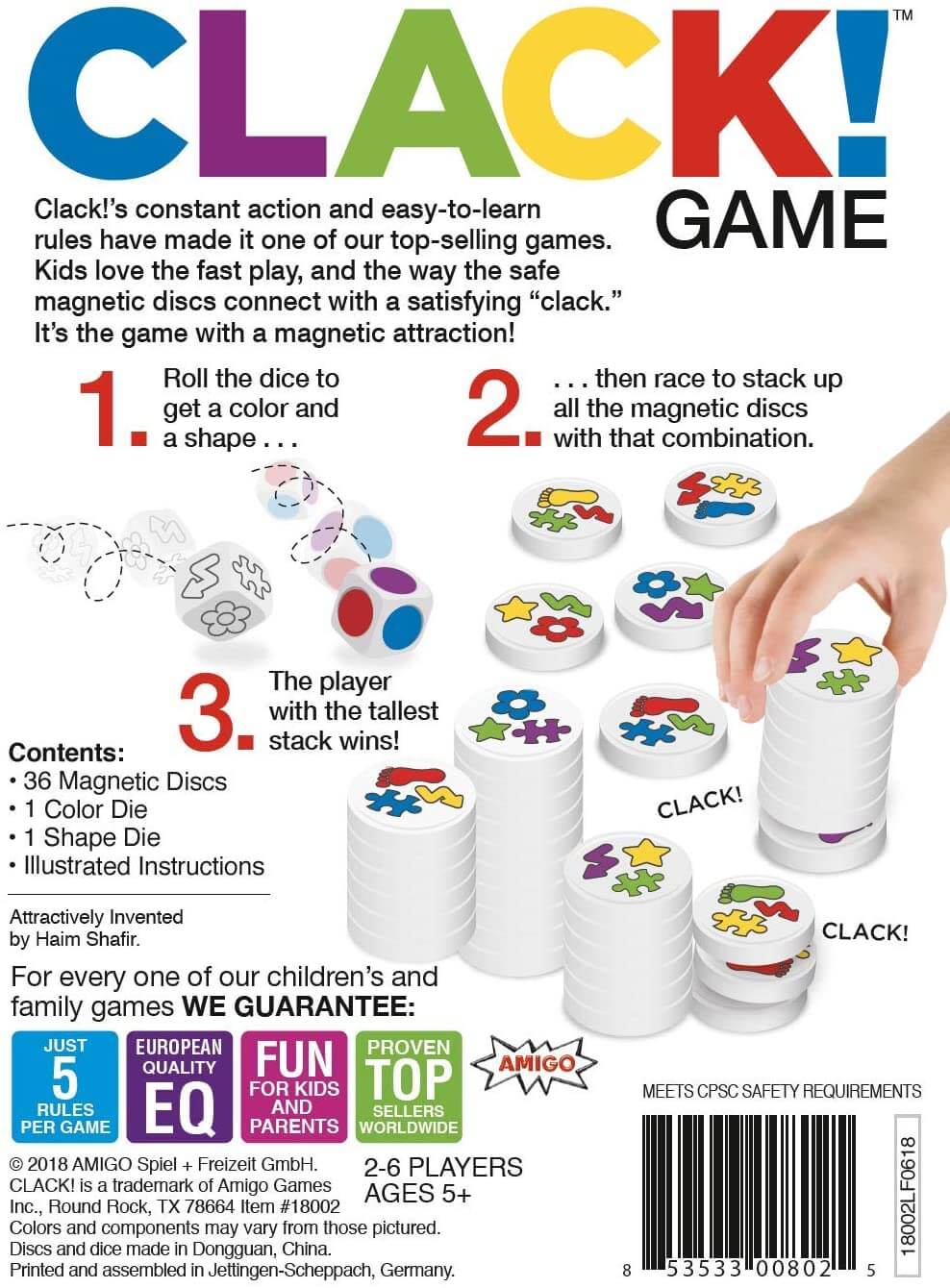 CLACK Game -Kids Magnetic Stacking Game Age 5+