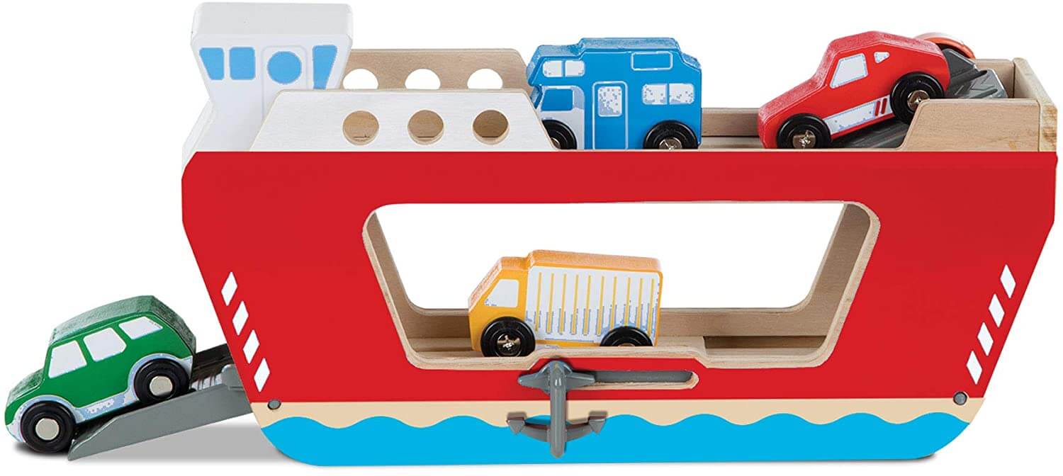 Wooden ferry cheap boat toy