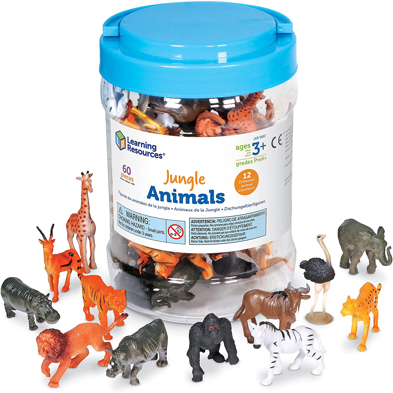 Jungle Animal Counters (Set of 60)