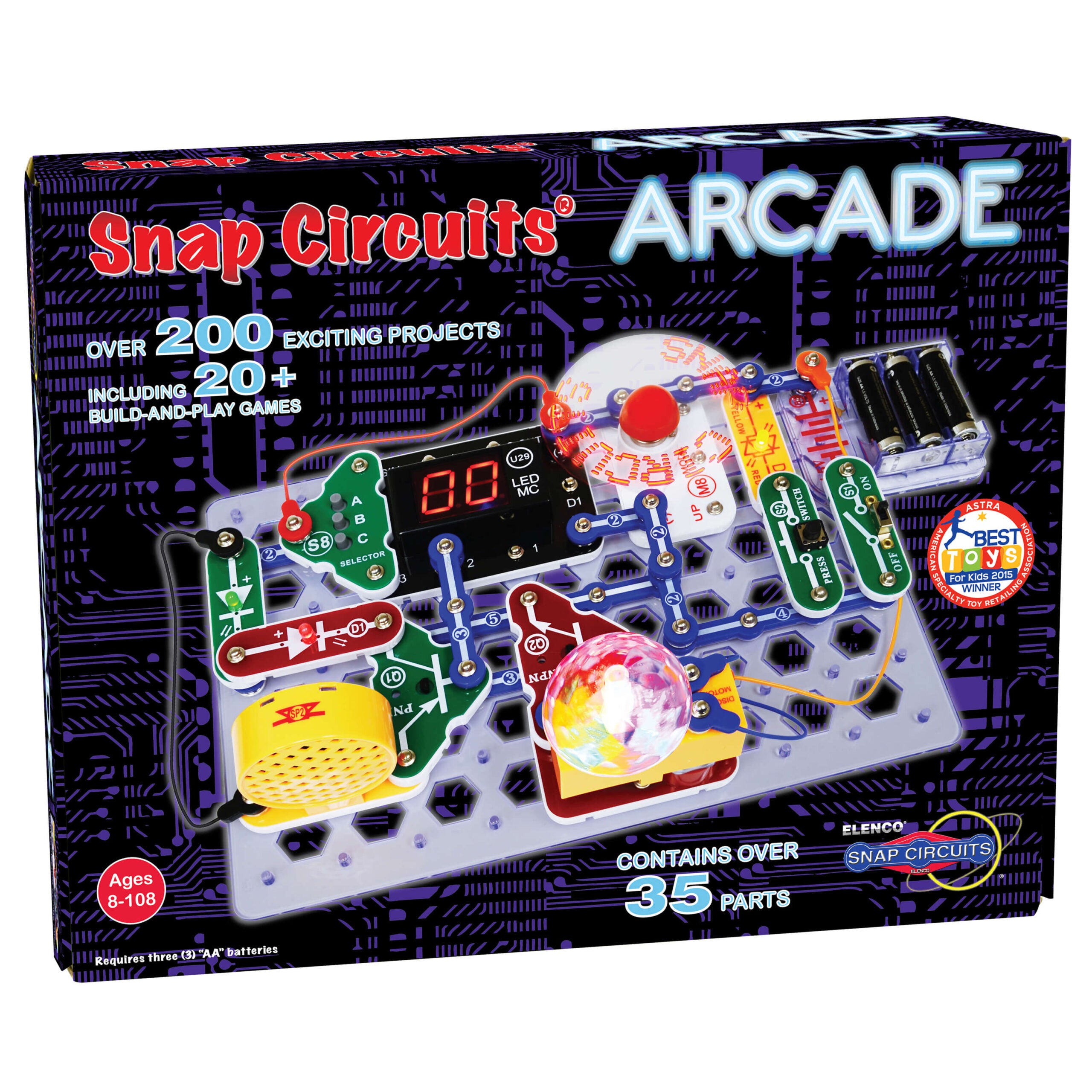 Snap circuits arcade store electronics exploration kit