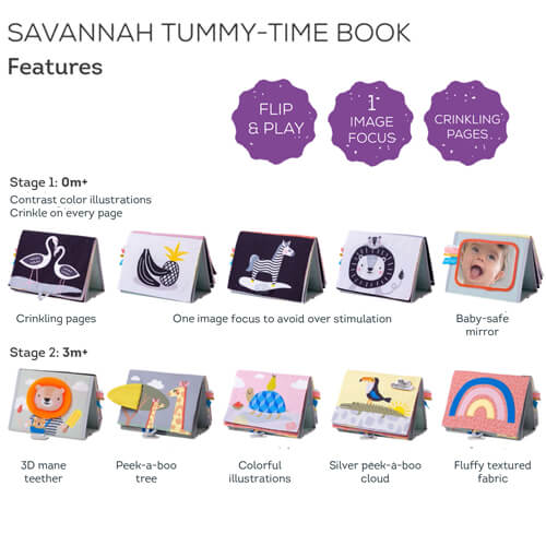 Savannah Tummy-time book